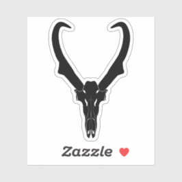 Aanpasbare Gaffelbok Schedel Sticker