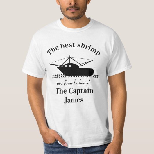 Aanpasbare garnalenvisser's  t-shirt (Voorkant)