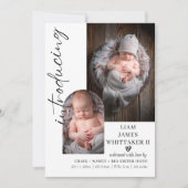 Aanpasbare geboorteaankondiging kaart voor baby's (Voorkant)