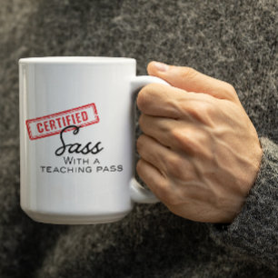 Aanpasbare Gecertificeerde Sass met een lespas Koffiemok