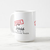 Aanpasbare Gecertificeerde Sass met een lespas Koffiemok (Voorkant links)
