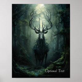 Aanpasbare Gedraaide Bos Herten Poster