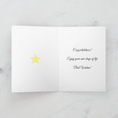 Aanpasbare gefeliciteerd schittert helder op wit kaart (Binnen)