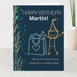 Aanpasbare Gefeliciteerd Verjaardag Schattige St Kaart
