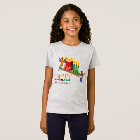 Aanpasbare Gelukkige KWANZAA 7 Principes T-shirt (Voorkant volledig)