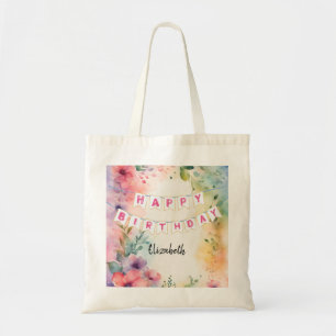 Aanpasbare Gelukkige Verjaardag Tote Bag