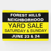 Aanpasbare Gemeenschapsbuurt Yard Sale Spandoek (Horizontaal)