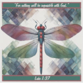 Aanpasbare Geo Dragonfly Sticker (Voorkant)