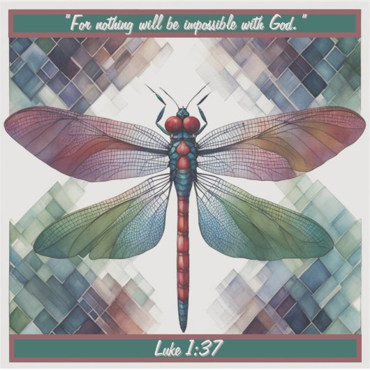 Aanpasbare Geo Dragonfly Sticker (Voorkant)