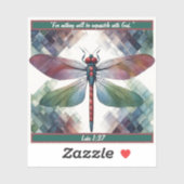 Aanpasbare Geo Dragonfly Sticker (Vel)