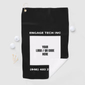 Aanpasbare gepersonaliseerde foto Logo QR code mer Golfhanddoek (Insitu)