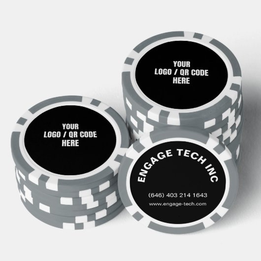 Aanpasbare gepersonaliseerde foto Logo QR code mer Poker Chips (Opstapeling)