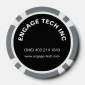 Aanpasbare gepersonaliseerde foto Logo QR code mer Poker Chips (Achterkant)