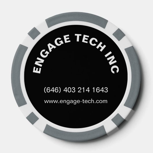 Aanpasbare gepersonaliseerde foto Logo QR code mer Poker Chips (Achterkant)