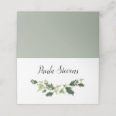 Aanpasbare gepersonaliseerde kerst plaatskaartje (Buitenkant ongevouwen)