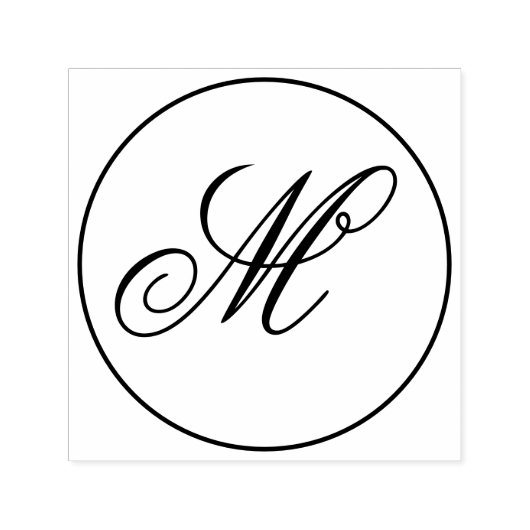 Aanpasbare Gepersonaliseerde Monogram Stijlvol Zelfinktende Stempel (Design)