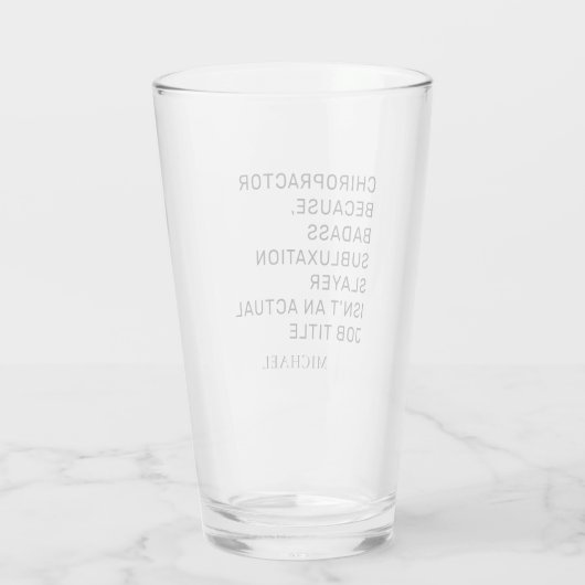 Aanpasbare gepersonaliseerde tandbeerder met chipt glas (Achterkant)