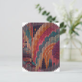 Aanpasbare gestreepte fantasie ansichtkaart briefkaart (Staand voorkant)