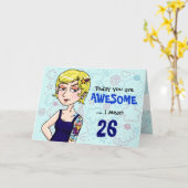 Aanpasbare Geweldige vrouw tattoos verjaardagskaar Kaart (Gele Bloem)