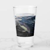 Aanpasbare Gewone Dolfijn Zwemt Oceaan Glas (Achterkant)