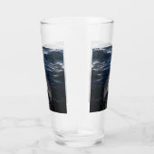 Aanpasbare Gewone Dolfijn Zwemt Oceaan Glas (Rechts)