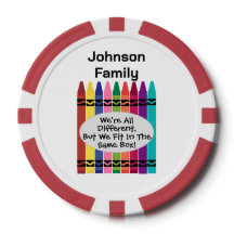Aanpasbare gezamenlijke pokerfiches voor familie
