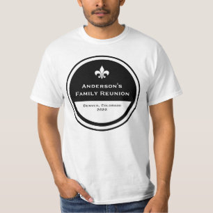 aanpasbare gezinshereniging fleur de lis t-shirt