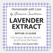 Aanpasbare Gingham Extract Label (Voorkant)