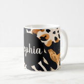Aanpasbare Giraffeprint Koffiemok (Voorkant rechts)