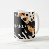 Aanpasbare Giraffeprint Koffiemok (Voorkant rechts)