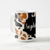 Aanpasbare Giraffeprint Koffiemok (Voorkant links)