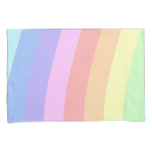 Aanpasbare Girly Pastel Rainbow Wavy Stripes Kussensloop (Voorkant-Rechts)