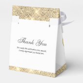 Aanpasbare Glam Goud en Wit Bedankdoosjes (Achterkant)
