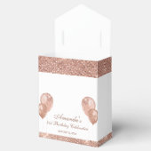 Aanpasbare Glam Wit en Roségoud Bedankdoosjes (Geopend)