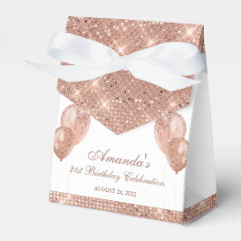 Aanpasbare Glam Wit en Roségoud Bedankdoosjes