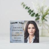 Aanpasbare glanzende ster werknemer ansichtkaart briefkaart (Staand voorkant)