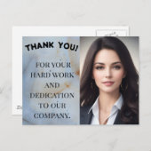 Aanpasbare glanzende ster werknemer ansichtkaart briefkaart (Voorkant / Achterkant)