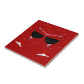 Aanpasbare glazen voor het branden van wijn tegeltje (Zijkant)