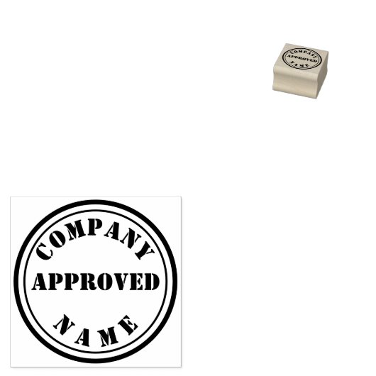 Aanpasbare Goedgekeurde Rubberen Stempel – Rond  (Gestempeld)