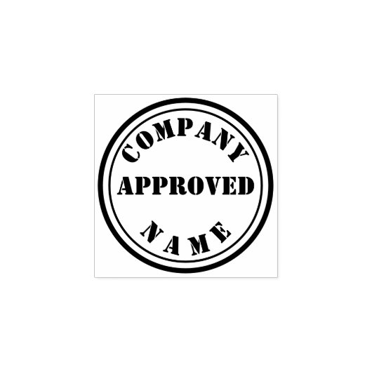Aanpasbare Goedgekeurde Rubberen Stempel – Rond  (Afrduk)