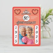 Aanpasbare Golden Jubilee 50e Jubileum Kaart (Staand voorkant)