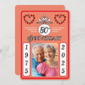 Aanpasbare Golden Jubilee 50e Jubileum Kaart (Voorkant / Achterkant)