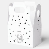 Aanpasbare Golden Retriever Line Art Bedankdoosjes (Geopend)