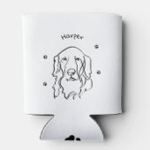 Aanpasbare Golden Retriever Line Art Blikjeskoeler (Achterkant)