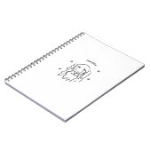 Aanpasbare Golden Retriever Line Art Notitieboek (Linkerzijde)