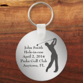Aanpasbare golf hole-in-one-herdenking sleutelhanger (Voorkant)