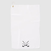 Aanpasbare Golfhanddoek met Naam en Logo (Voorkant)