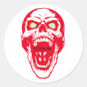 Aanpasbare Gothic schedel Sticker (Voorkant)