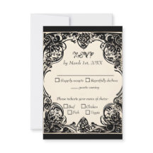 Aanpasbare Gothic Wedding Response Kaart