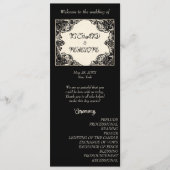 Aanpasbare Gotische bruiloft Programmakaart (Voorkant)